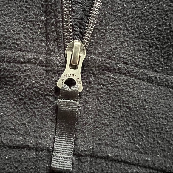 Lands' End Plus Size Black Warm Fuzzy Hooded Zip Up Jacket Women's size 2X - Picture 4 of 7